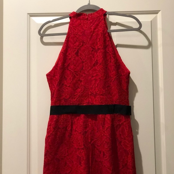 🎉🎉HP 9/3🎉🎉BB Dakota Red NEVE Lace Romper - Picture 3 of 8